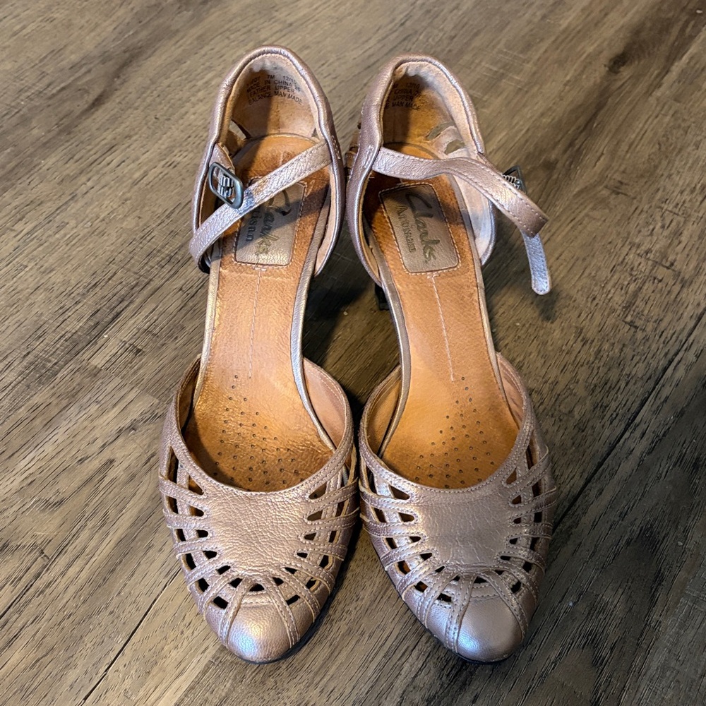 Clarks Women's Brown Leather Heels